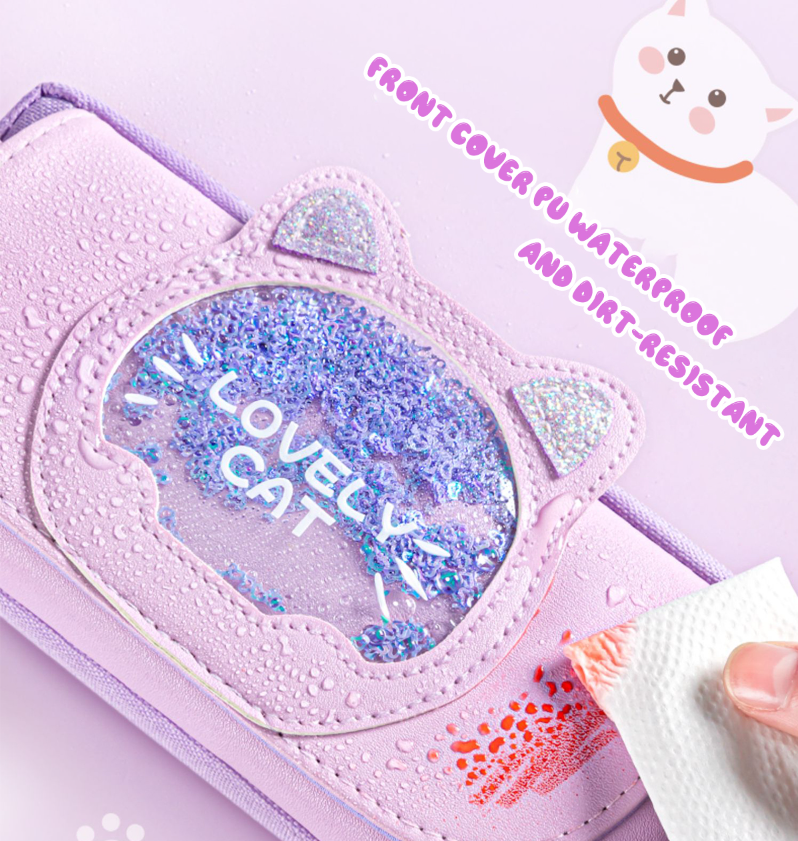 Kawaii Quicksand Pencil Case Large Capacity