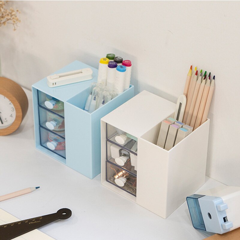 Pen Holder With Three Drawer