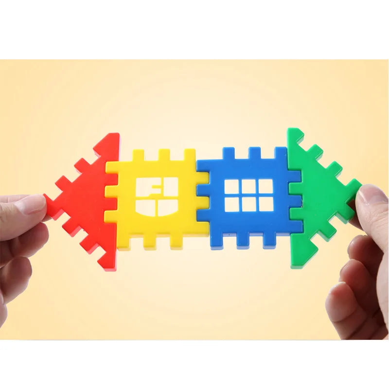 50pcs/lot Building Blocks Baby Paradise House spelling puzzle Blocks