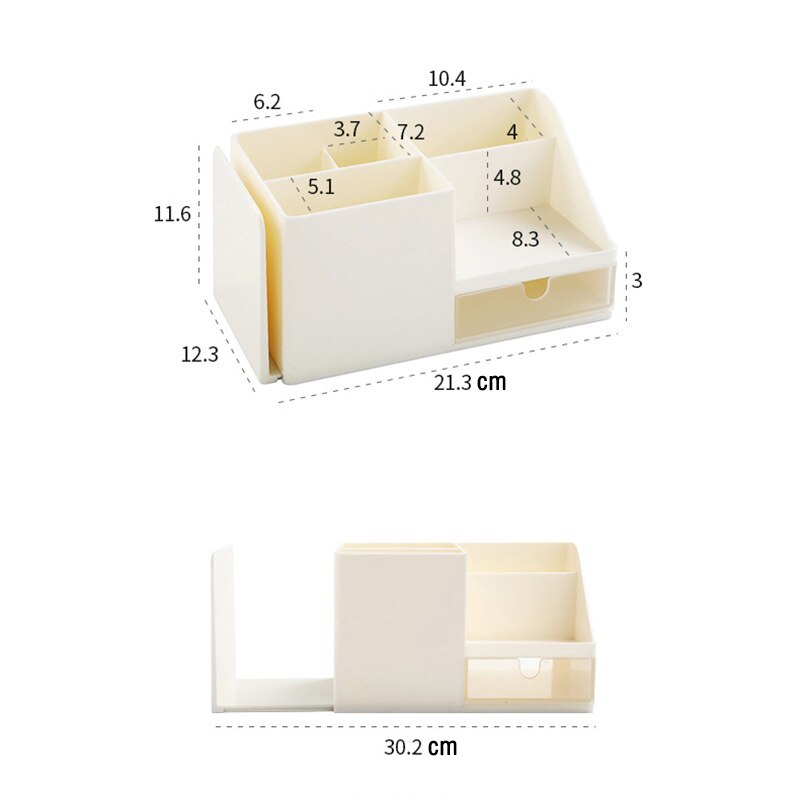 Large Pen Holder With Drawer and Bookshelf