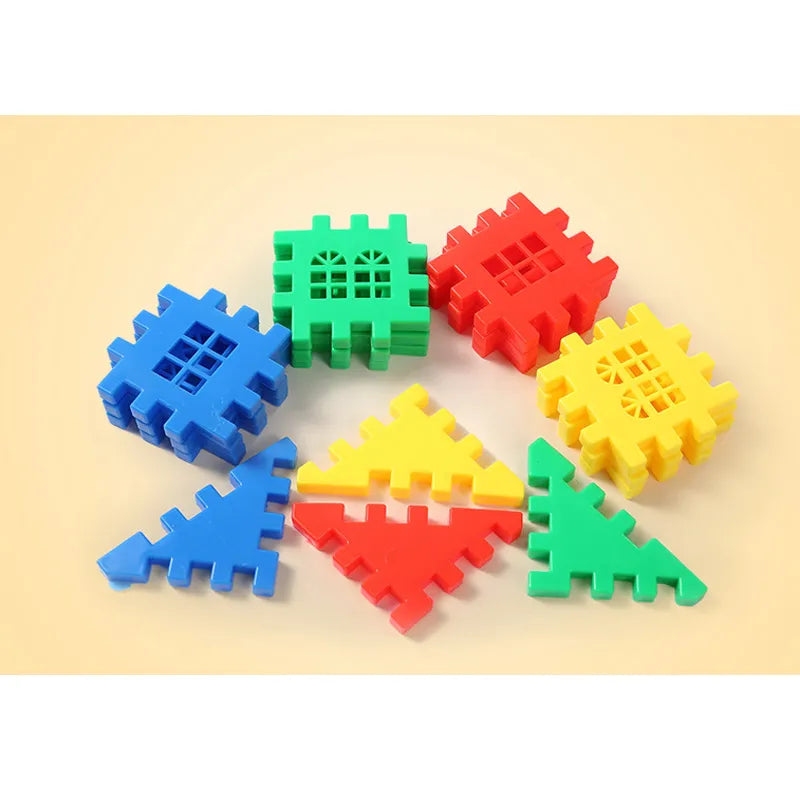 50pcs/lot Building Blocks Baby Paradise House spelling puzzle Blocks