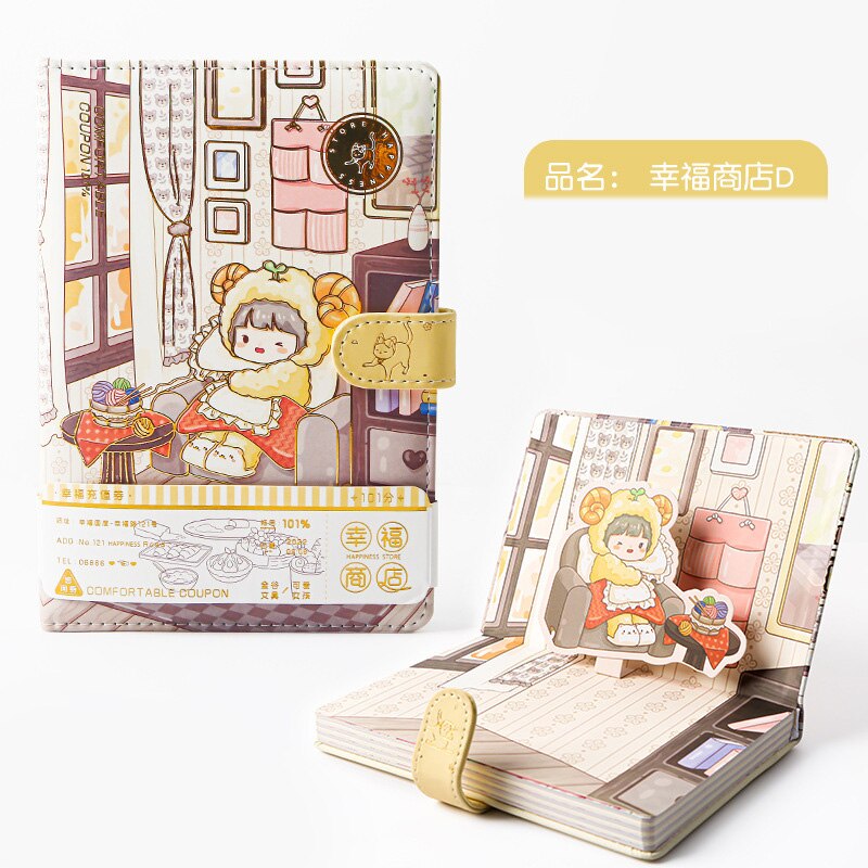 Kawaii Happy Shop Girl Notebook