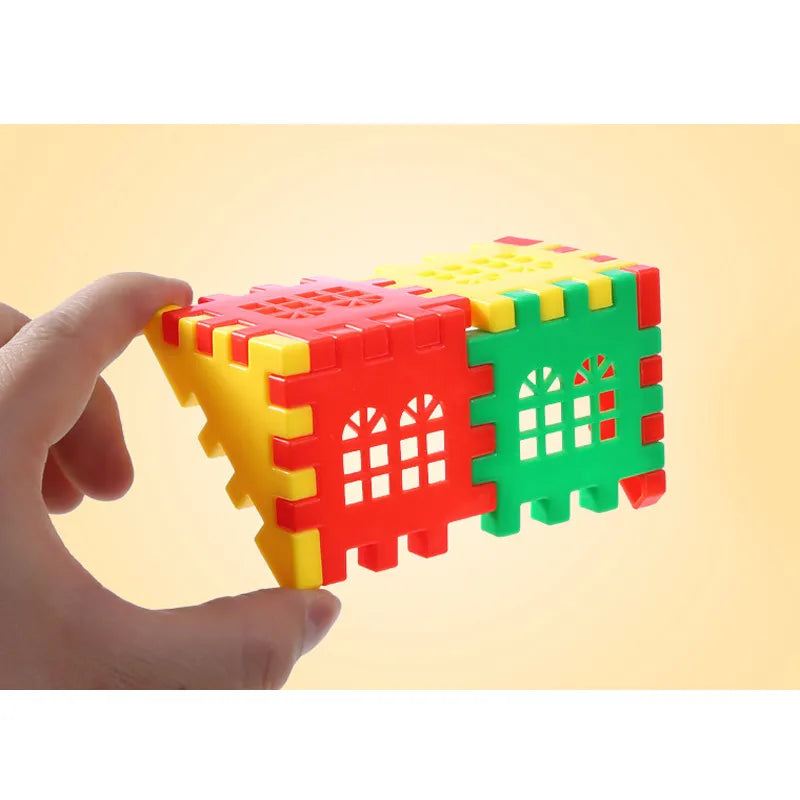 50pcs/lot Building Blocks Baby Paradise House spelling puzzle Blocks