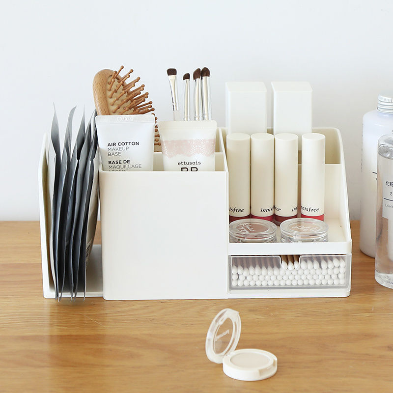Large Pen Holder With Drawer and Bookshelf