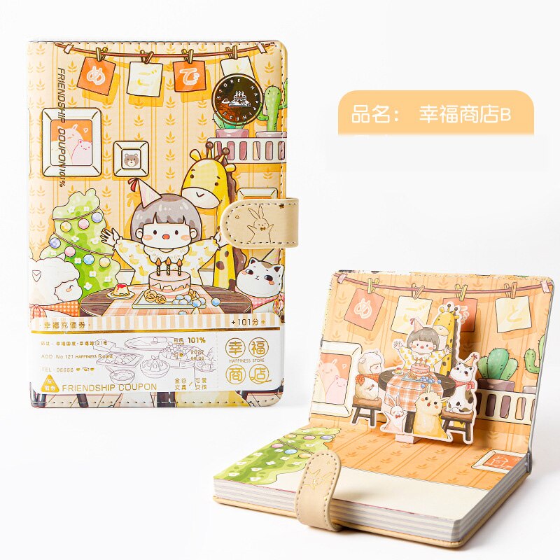 Kawaii Happy Shop Girl Notebook