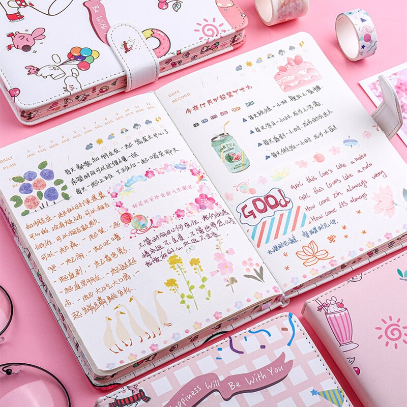 Cute Kawaii Soft Leather Diary Notebook