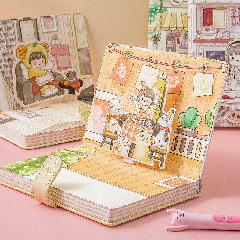 Kawaii Happy Shop Girl Notebook