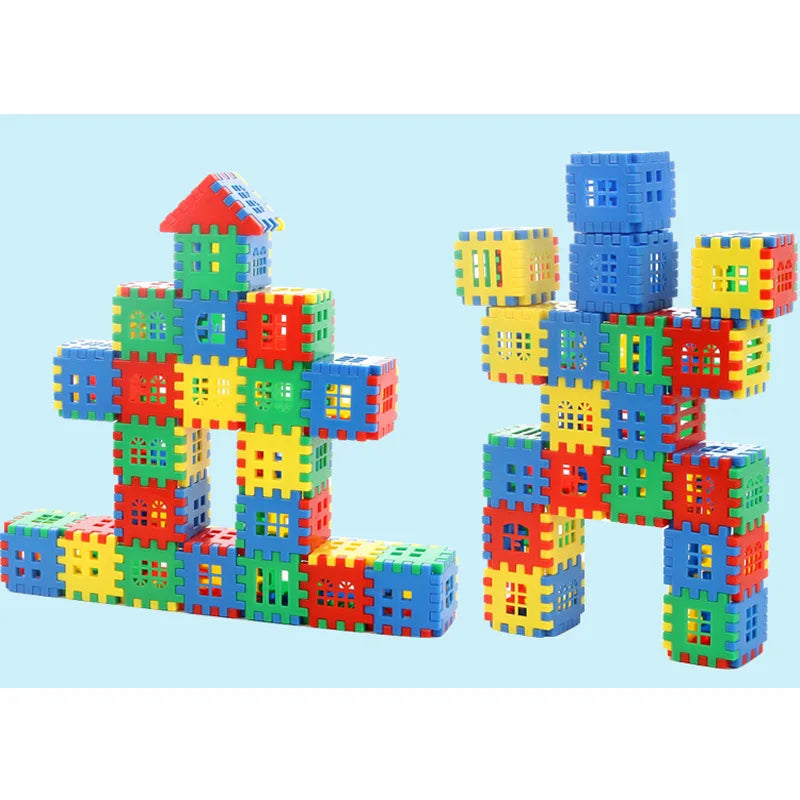 50pcs/lot Building Blocks Baby Paradise House spelling puzzle Blocks