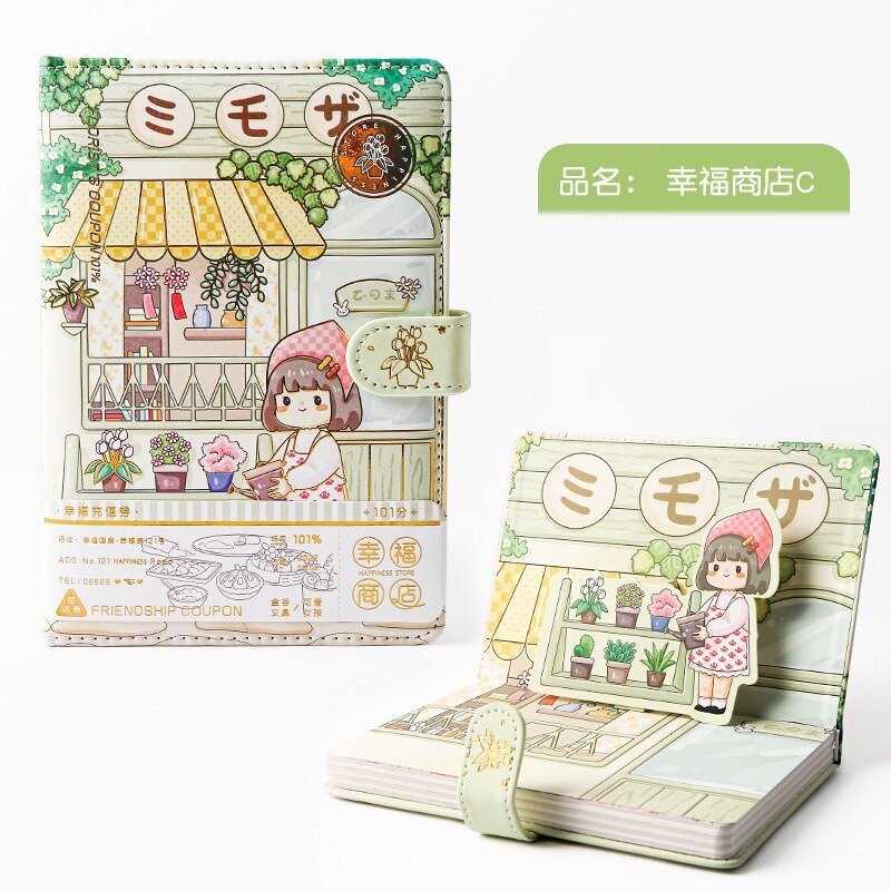 Kawaii Happy Shop Girl Notebook