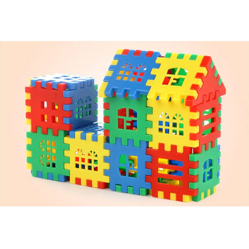 50pcs/lot Building Blocks Baby Paradise House spelling puzzle Blocks