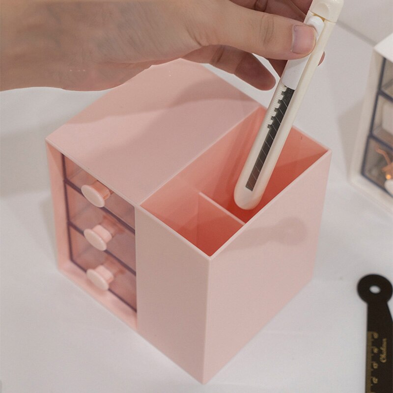 Pen Holder With Three Drawer