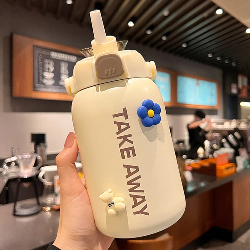 850ml Cute Stainless Steel Thermos Water Bottle