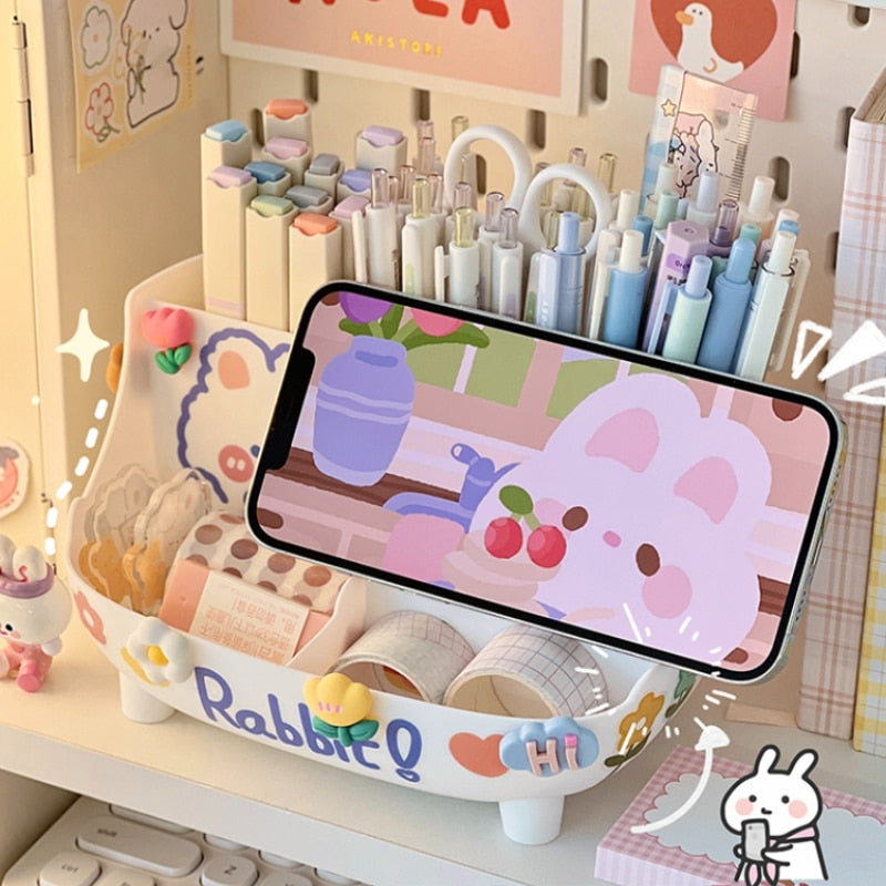 Kawaii Pen Holder Desk Organizer for Girls