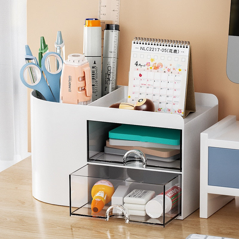Simple Pen Holder With Drawer Multifunction