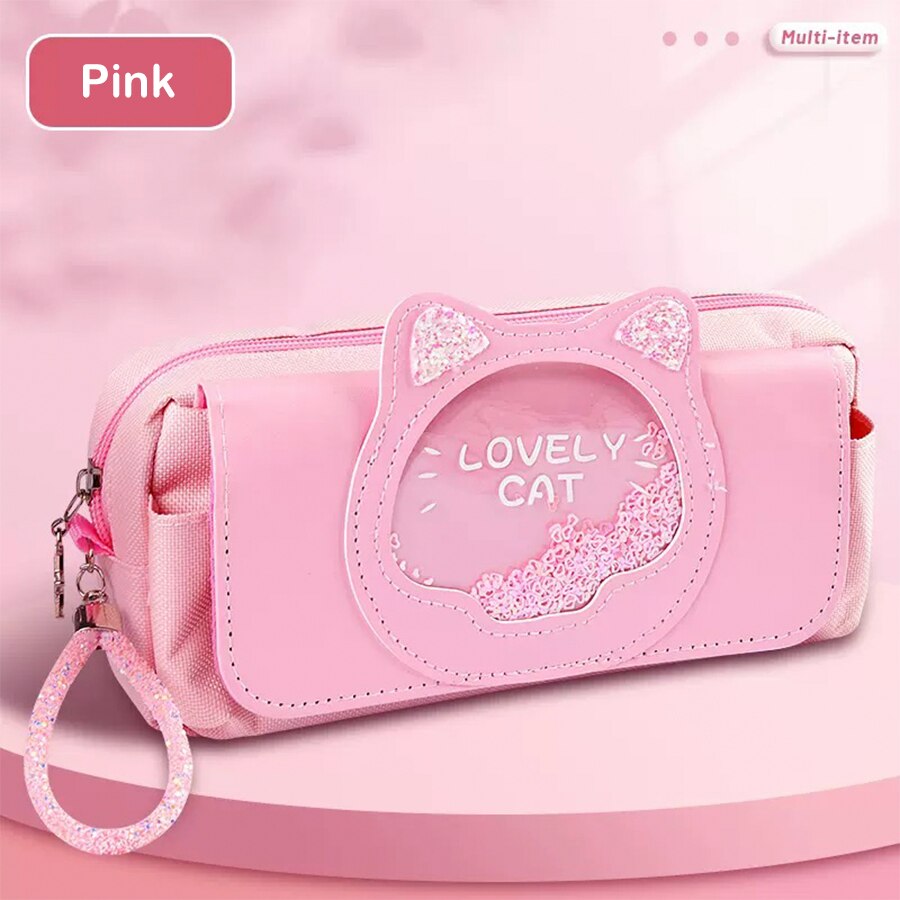Kawaii Quicksand Pencil Case Large Capacity