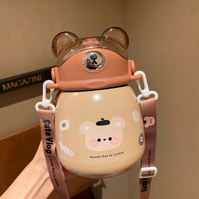 860ml Kawaii Bear Stainless Steel Bottle Thermos