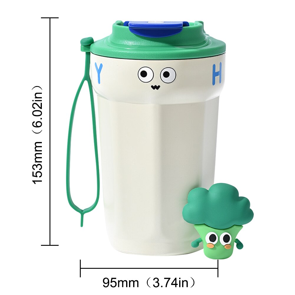 Kawaii Stainless Steel Vacuum Flask Coffee Mug 450ML