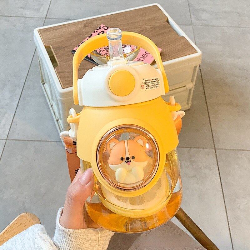 Kawaii Water Bottle with Straw 820ML