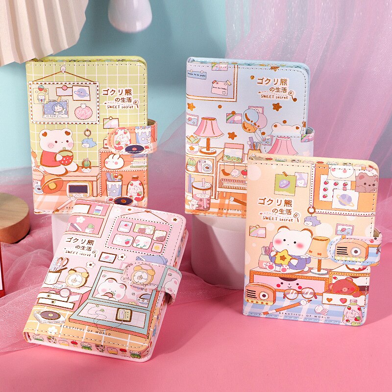 Kawaii Cute Soft Leather Diary Notebook with Magnetic Button