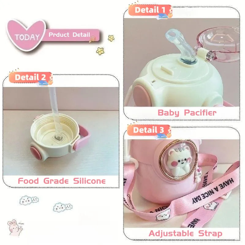 Kawaii Vacuum Flasks Portable Water Bottle 316 Stainless Steel 700ml
