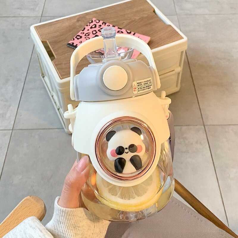 Kawaii Water Bottle with Straw 820ML