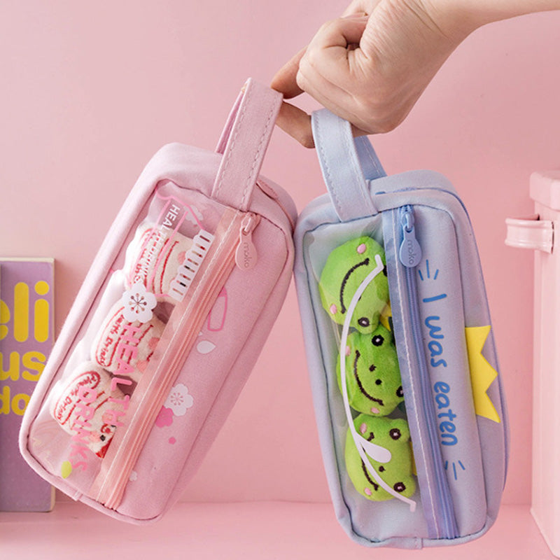 Kawaii Pencil Case with Cute Plushies