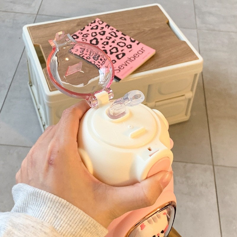 Kawaii Water Bottle with Straw 820ML