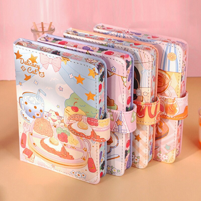 Kawaii Cute Soft Leather Diary Notebook with Magnetic Button
