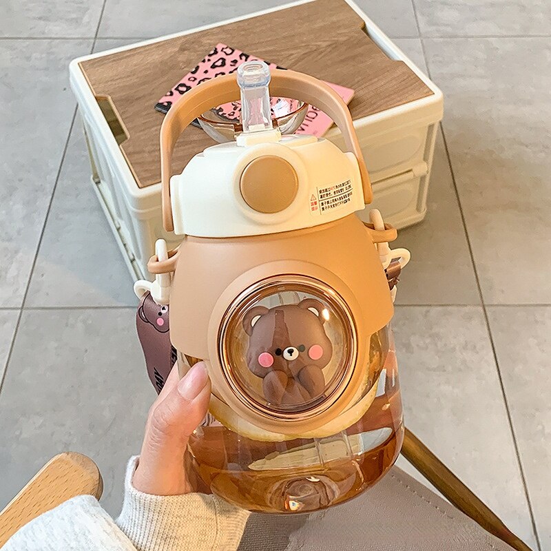 Kawaii Water Bottle with Straw 820ML