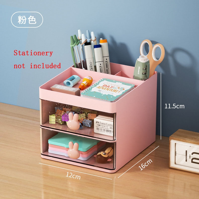 Cute Pen Holder With Two Drawer