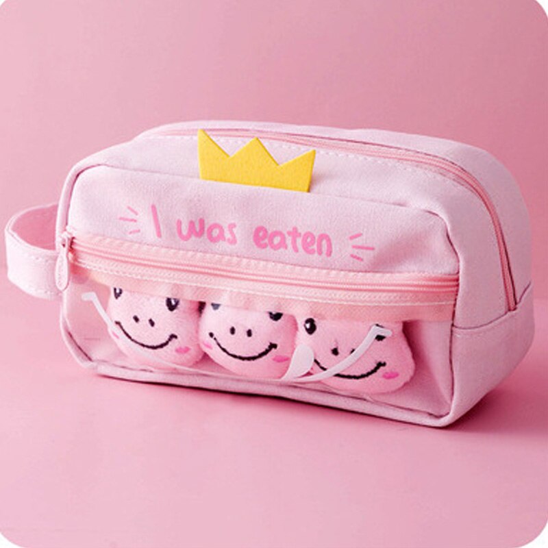 Kawaii Pencil Case with Cute Plushies