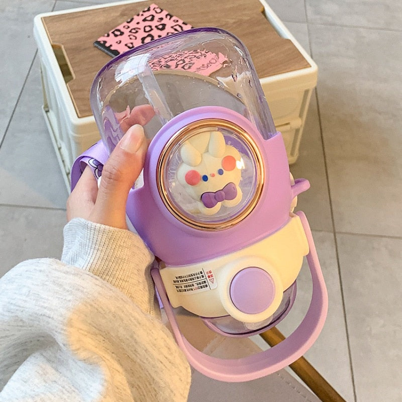 Kawaii Water Bottle with Straw 820ML