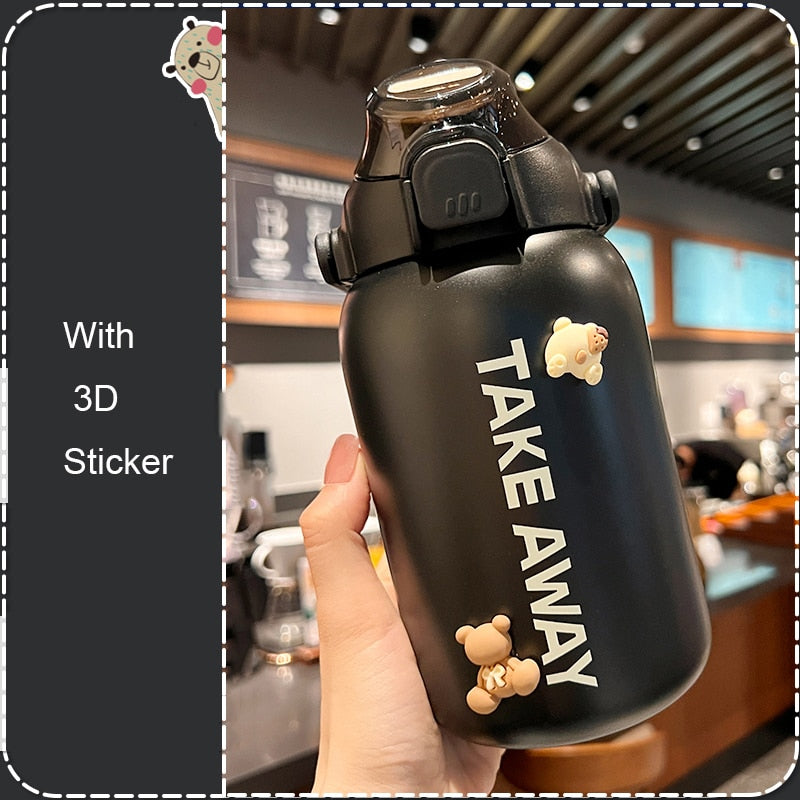 850ml Cute Stainless Steel Thermos Water Bottle