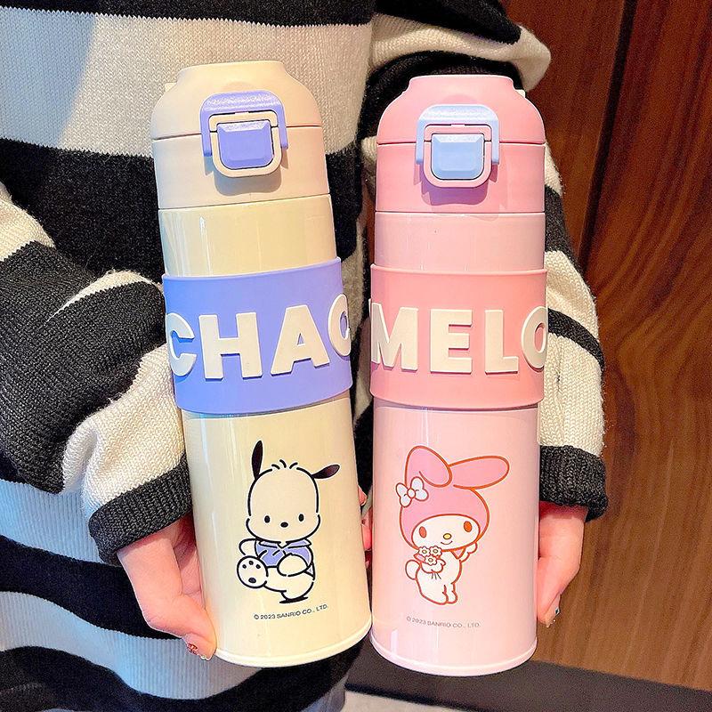 400Ml/500Ml Kawaii Thermos Portable Travel Water Bottle