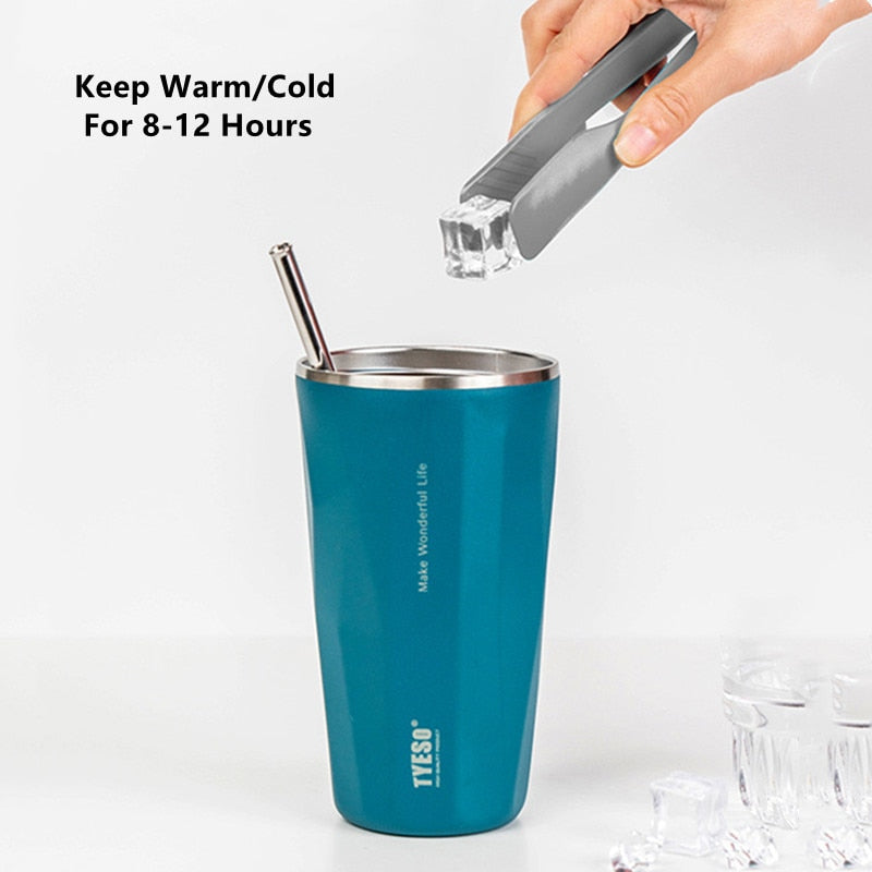 Insulated Mug/Tumbler With Telescopic Straw Stainless Steel Coffee Mug 600ML