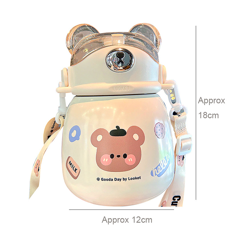 860ml Kawaii Bear Stainless Steel Bottle Thermos