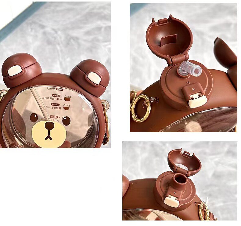 Kawaii Double Drinking Portable Water Bottle 750ml