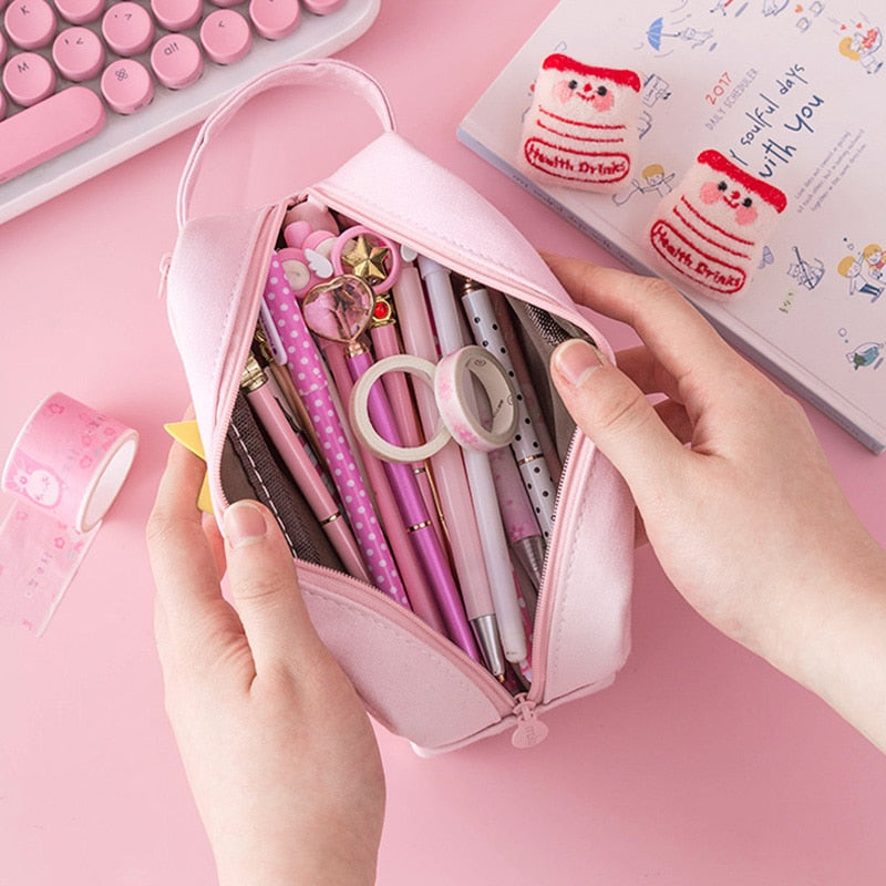 Kawaii Pencil Case with Cute Plushies