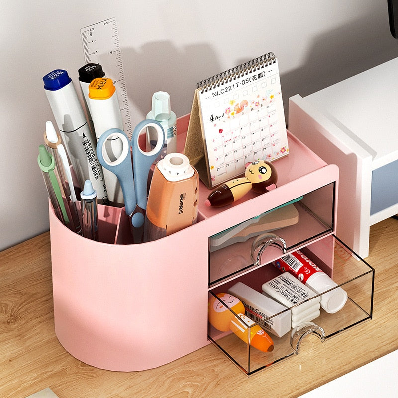 Simple Pen Holder With Drawer Multifunction