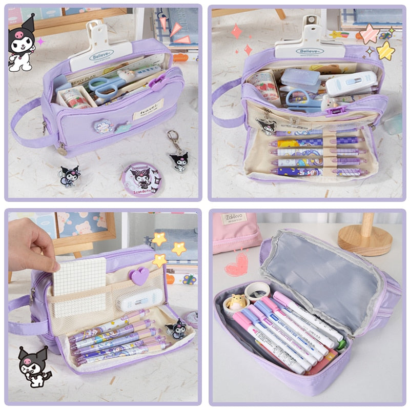Large double-layer pencil case