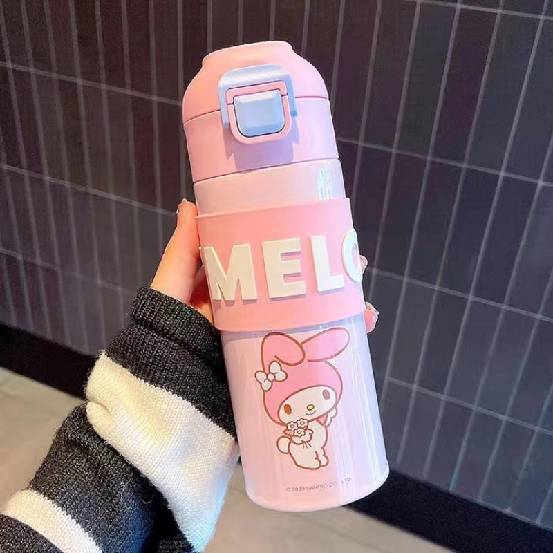 400Ml/500Ml Kawaii Thermos Portable Travel Water Bottle