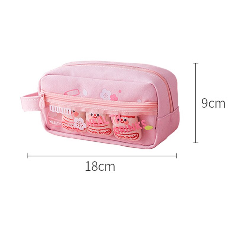 Kawaii Pencil Case with Cute Plushies