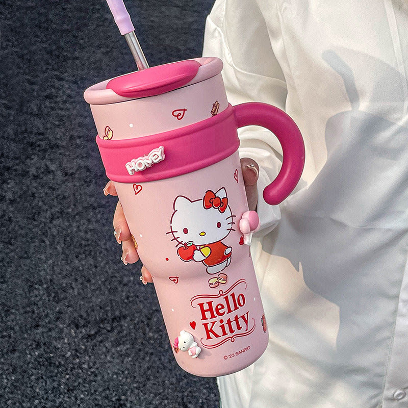 700/1200ml Sanrio Thermos Bottle Ice Water Cup Insulated Mug