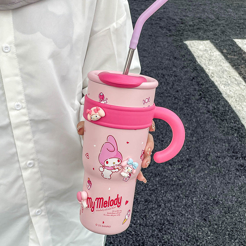 700/1200ml Sanrio Thermos Bottle Ice Water Cup Insulated Mug