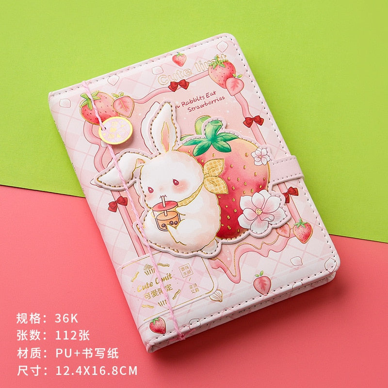 Cute Animal Magnetic Button Notebook