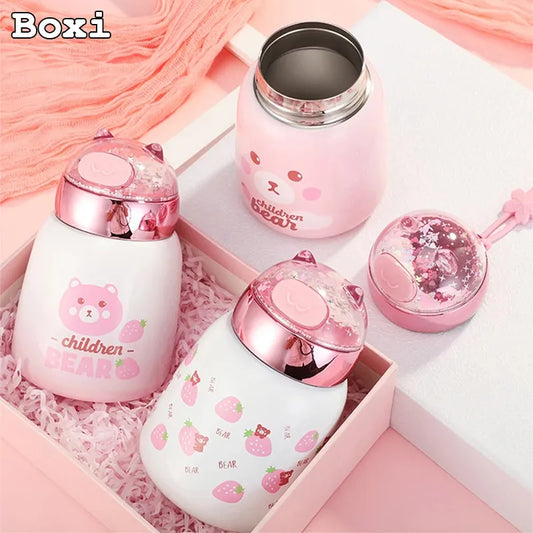 Kawaii Bear Stainless Steel Thermos Bottle For Girls