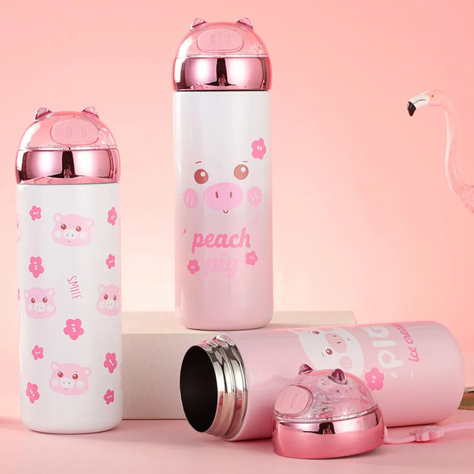 Kawaii Bear Stainless Steel Thermos Bottle For Girls