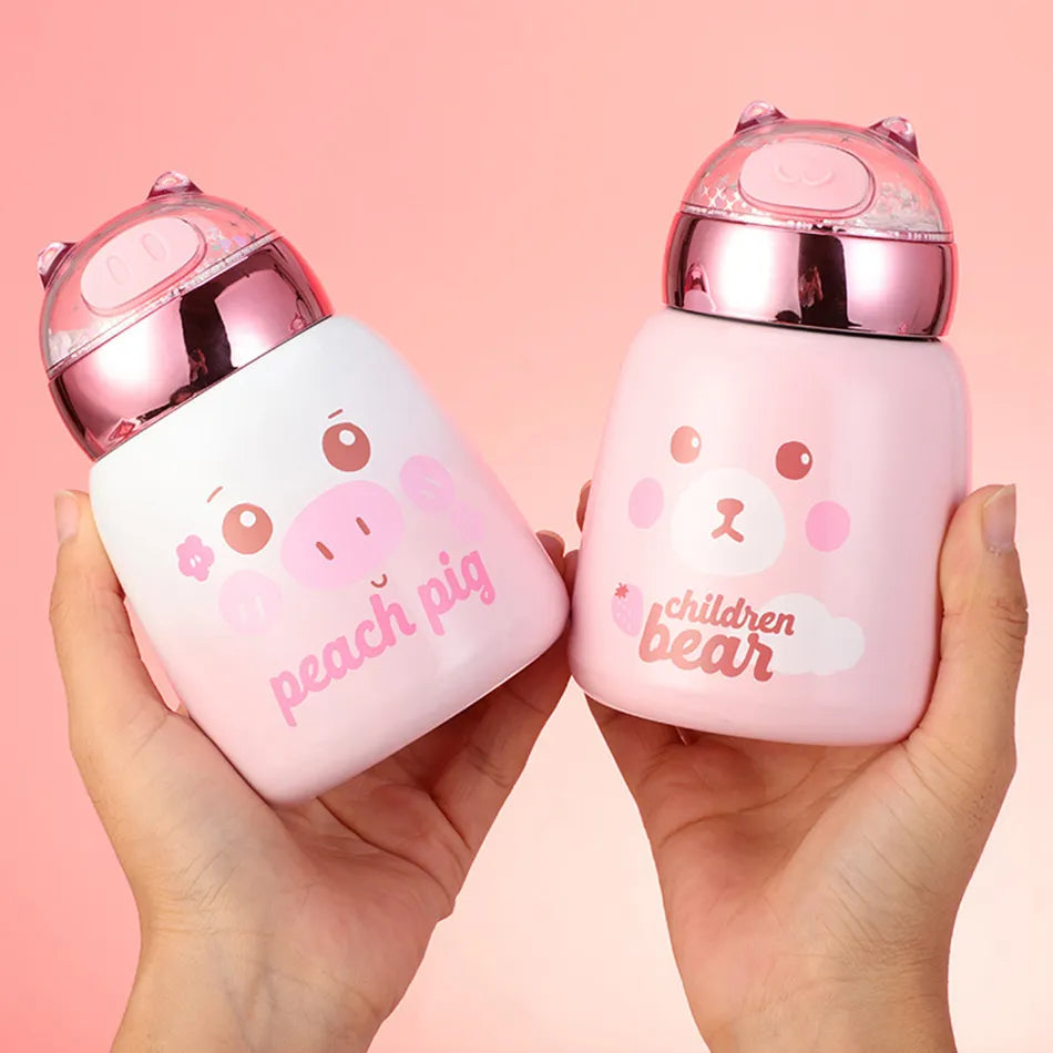 Kawaii Bear Stainless Steel Thermos Bottle For Girls