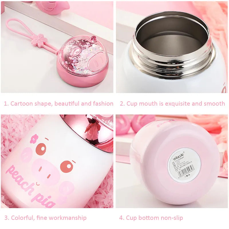 Kawaii Bear Stainless Steel Thermos Bottle For Girls