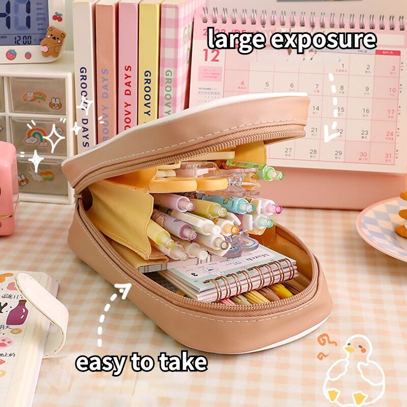 Cute Transparent Pencil Case Large-capacity
